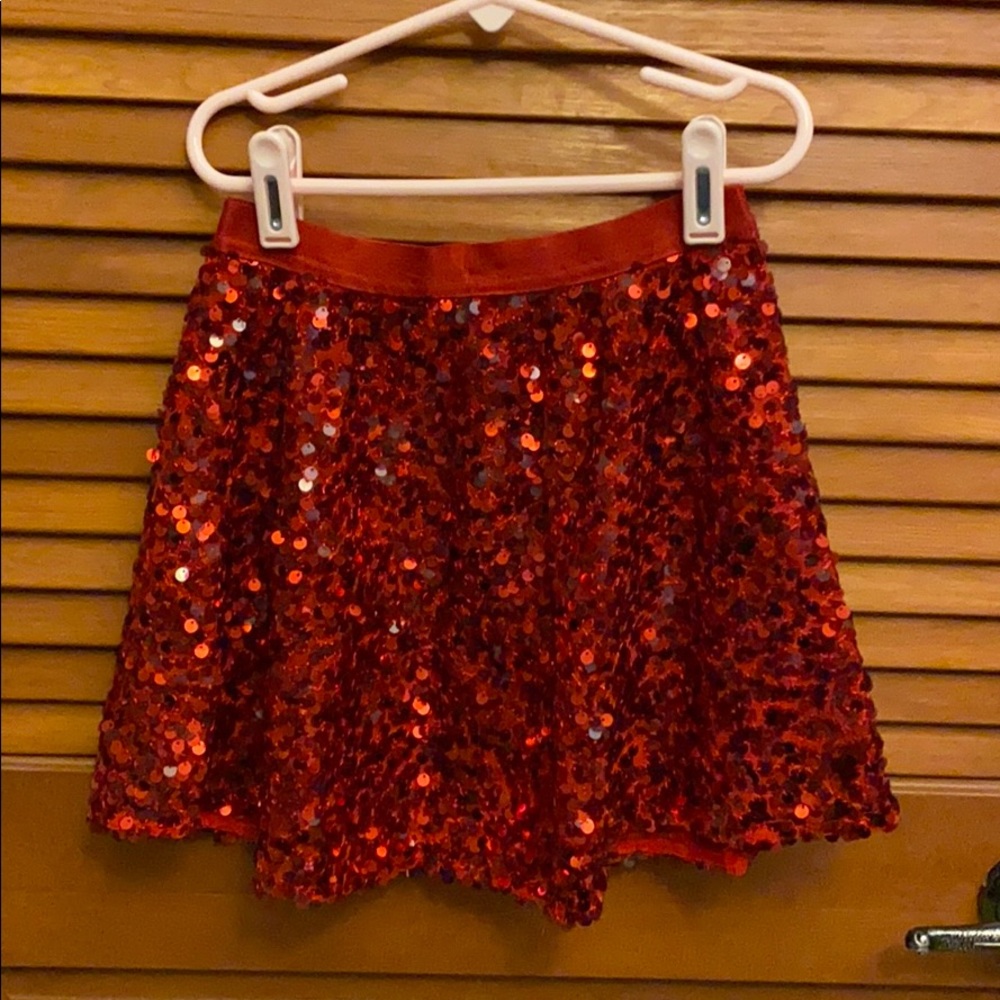 Cat & Jack 6x Red sequin skirt